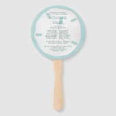 ビーチ結婚式プログエレガントラム先 ハンドファン (裏面)