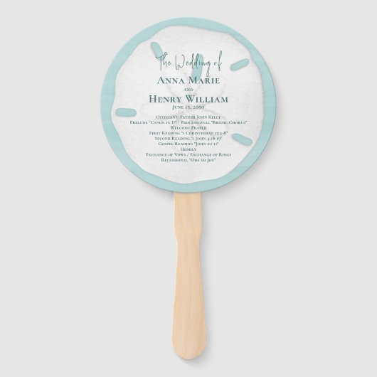 ビーチ結婚式プログエレガントラム先 ハンドファン (正面)