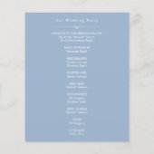 ビーチ結婚式プログラムウォーターカラーウミガメ (裏面)