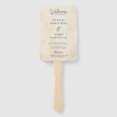 ビーチ結婚式プログラムハンドファンと旅程の時間 ハンドファン (裏面)