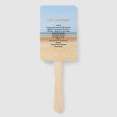 ビーチ結婚式プログラムハンドファン ハンドファン (裏面)