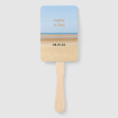 ビーチ結婚式プログラムハンドファン ハンドファン (正面)