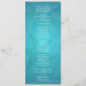 ビーチ結婚式プログラムヒトデの青 プログラム (裏面)