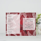 ビーチ結婚式プログラムヒトデ赤 (スタンド正面)