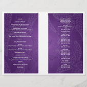 ビーチ結婚式プログラムヒトパープル (裏面)