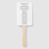 ビーチ結婚式プログラムファンとヒトデ，ブルーグレー ハンドファン (裏面)