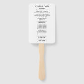 ビーチ結婚式プログラムファンとヒトデ，明るい赤紫色 ハンドファン (裏面)