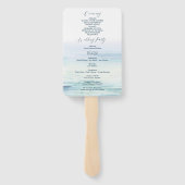 ビーチ結婚式プログラムファン ハンドファン (裏面)