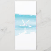 ビーチ結婚式プログラムラックカード プログラム (裏面)