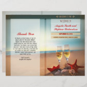 ビーチ結婚式プログラム (正面/裏面)