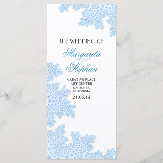 ビーチ結婚式プログラム プログラム (正面)