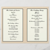 ビーチ結婚式プログラム：砂のヒトデ (裏面)