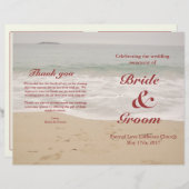 ビーチ結婚式プログラム: Sandyビーチ (正面/裏面)