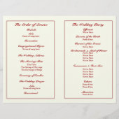 ビーチ結婚式プログラム： Sandyビーチ (裏面)