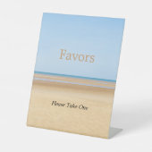 ビーチ結婚式ペデスタル標識 台座サイン (正面)