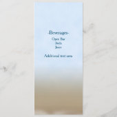 ビーチ結婚式ホワイトウッドの看板メニューカード メニュー (裏面)