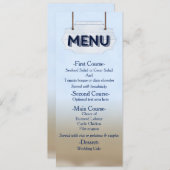 ビーチ結婚式ホワイトウッドの看板メニューカード メニュー (正面/裏面)