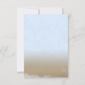 ビーチ結婚式ホワイトウッドサイン披露宴カード 招待状 (裏面)