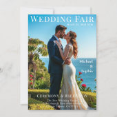 ビーチ結婚式マガジンカバー 招待状 (正面)