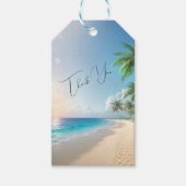 ビーチ結婚式メッセージカード ギフトタグ (正面)