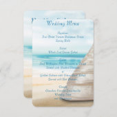 ビーチ結婚式メニューカスタム招待状 招待状 (正面/裏面)