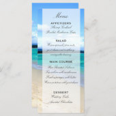 ビーチ結婚式メニューテンプレート メニュー (正面/裏面)