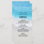 ビーチ結婚式メニュービーチ1 メニュー (正面/裏面)