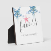 ビーチ結婚式モダンはプラーク記号を支持 フォトプラーク (正面)