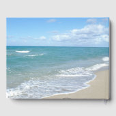 ビーチ結婚式モノグラムハートズインザサンド ゲストブック (裏面)