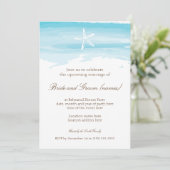 ビーチ結婚式リハーサルディナースターフィッシュ&シー 招待状 (スタンド正面)