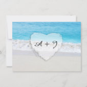 ビーチ結婚式リハーサルディナー招待状ビーチ1 招待状 (裏面)