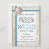ビーチ結婚式リハーサルディナー 招待状 (正面)