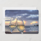 ビーチ結婚式リハーサル 招待状 (裏面)