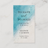 ビーチ結婚式ルーム鍵QRコード エンクロージャーカード (正面)