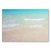 ビーチ結婚式レジストリの小さなエンクロージャカード テーブルナンバー (裏面)