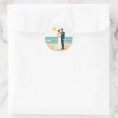 ビーチ結婚式ロマンスシール ラウンドシール (バッグ)