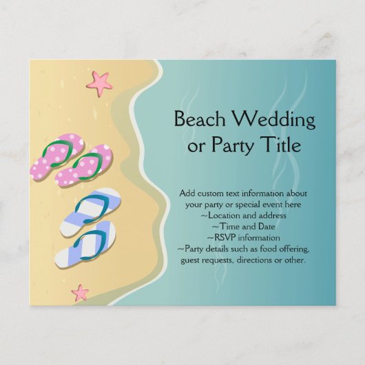 ビーチ結婚式上のビーチサンダル (正面)