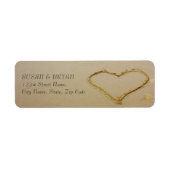 ビーチ結婚式住所 シール (正面)