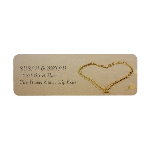 ビーチ結婚式住所 シール (正面)