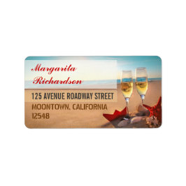 ビーチ結婚式住所 シール