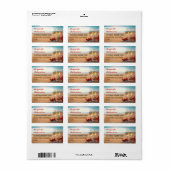 ビーチ結婚式住所 シール (フルシート)