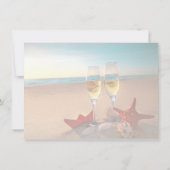 ビーチ結婚式保存の日付カード セーブザデート (裏面)