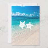 ビーチ結婚式先の熱帯魚 招待状 (裏面)