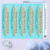 ビーチ結婚式党の好意にブックマークを付ける チラシ (シングル)