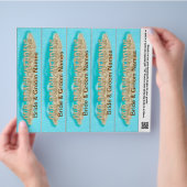 ビーチ結婚式党の好意にブックマークを付ける チラシ (手)