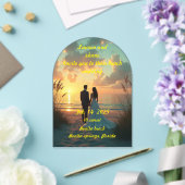 ビーチ結婚式入り アクリル招待状 (インサイチュ (ウェディング))