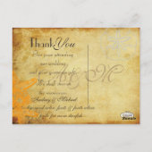 ビーチ結婚式写真ありがとうポストカード ポストカード (裏面)