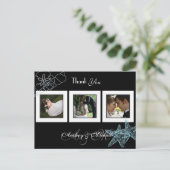 ビーチ結婚式写真ありがとうポストカード ポストカード (スタンド正面)