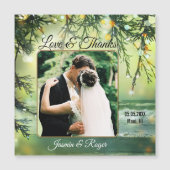 ビーチ結婚式写真ありがとう磁気カード (正面)