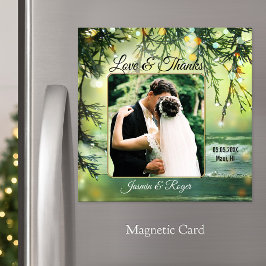 ビーチ結婚式写真ありがとう磁気カード